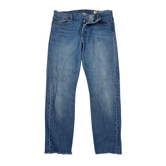 Levi’s High Rise Wedgie Fit Skinny Jeans Frayed Hem White Oak Cone Denim 32 - Picture 1 of 8